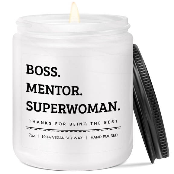 Candle Gifts for Boss Lady, Lavender & Eucalyptus Gift for Women boss, Funny Office Appreciation Thanksgiving Christmas Candle Gift for Female Manager Mentors Leader