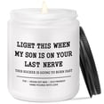 thumbnail image 1 of 7oz White Matte Glass Candle, Lavender Scented, Mom Gift, Aromatherapy Candle for Home, Gift for Son, 1 of 7