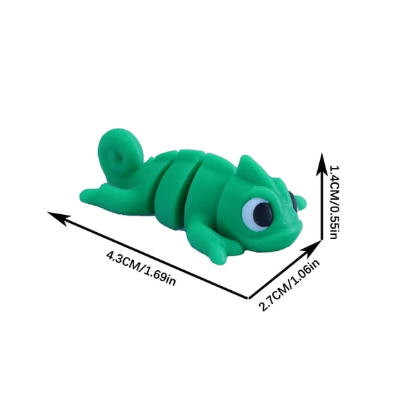 7pc Chameleon Size: 6*6*6cm 3D Printed Wild Animal Figurine