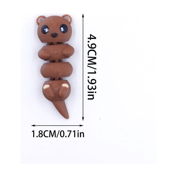 7pc Hug Bear Size: 6*6*6cm 3D Printed Wild Animal Figurine