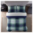 7pc King Scott Plaid Antimicrobial Bedding Set Green/Blue