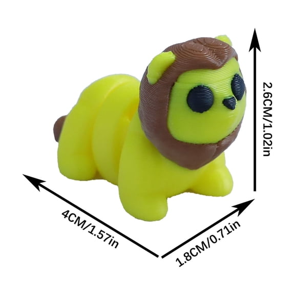 7pc Lion Size: 6*6*6cm 3D Printed Wild Animal Figurine