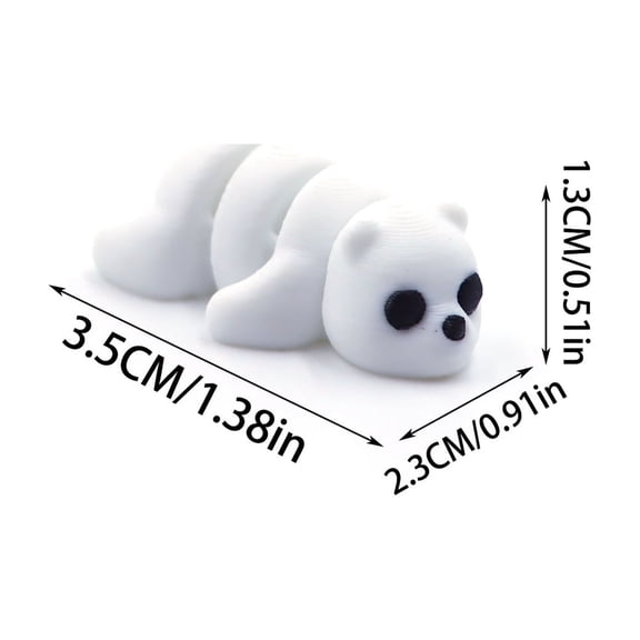 7pc Little White Bear Size: 6*6*6cm 3D Printed Wild Animal Figurine