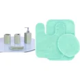 thumbnail image 1 of Gorgeous Home Linen 7-Piece Ultra Soft Chenille Non-Slip Bath Mat & Ceramic Accessory Set, Mint Green, 1 of 5