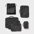 thumbnail image 1 of OPEN STORY 7PC PACKING CUBE SET WITH COMPRESSION - OPEN STORY™ - BLACK, 1 of 4