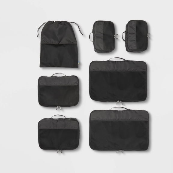 7pc Packing Cube Set Black - Open Story