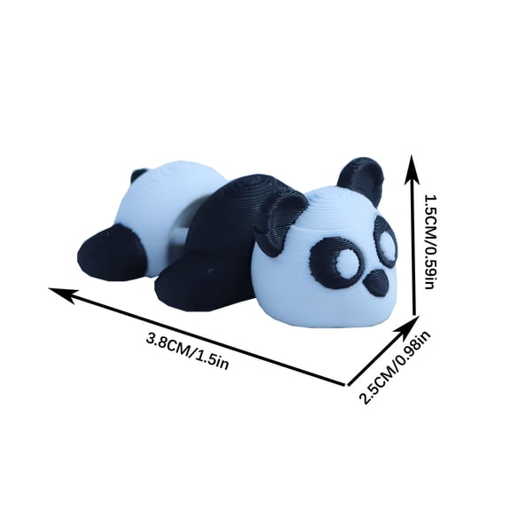 7pc Panda Size: 6*6*6cm 3D Printed Wild Animal Figurine