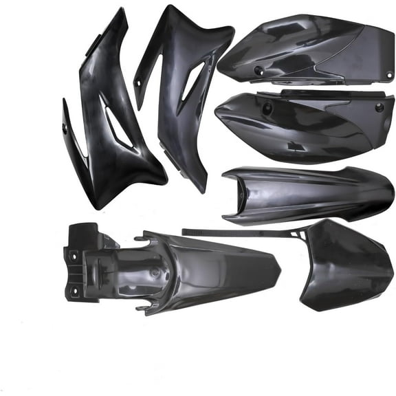 7pcs ABS Plastic Fender Fairing Body Work Kit Mudguard Set For TTR110 TTR 110 TTR110E Pit Pro SSR170 SDG Motorcycle Pit Dirt Bikes Full Fairing Kit 110cc 140cc 150cc Not for TTR125 (Black)