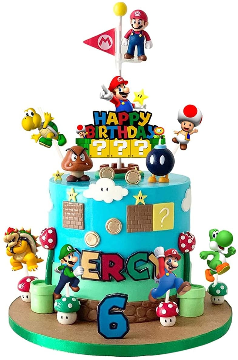 Super Mario Cake Topper, Mario Bros Cake Topper, Super Mario Birthday, Super  Mario Theme, Mario Bros Birthday 