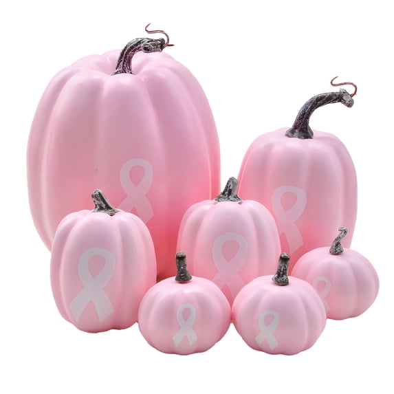 7pcs Artificial Pumpkins Decor Foam Fake Decorative Pumpkins Plastic Pumpkins for Halloween Thanksgiving Autumn Harvest Home Decorations,E