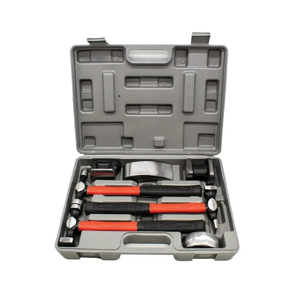 7pcs Cast Iron Auto Body Repair Tools Panel Beating Set Fender Tool Kit Hammer Dolly Dent Bender