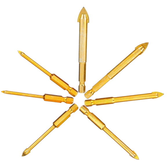 7pcs Ceramic Glass Drill Bit Carbide Triangle Head Drilling Tool for Ceramic