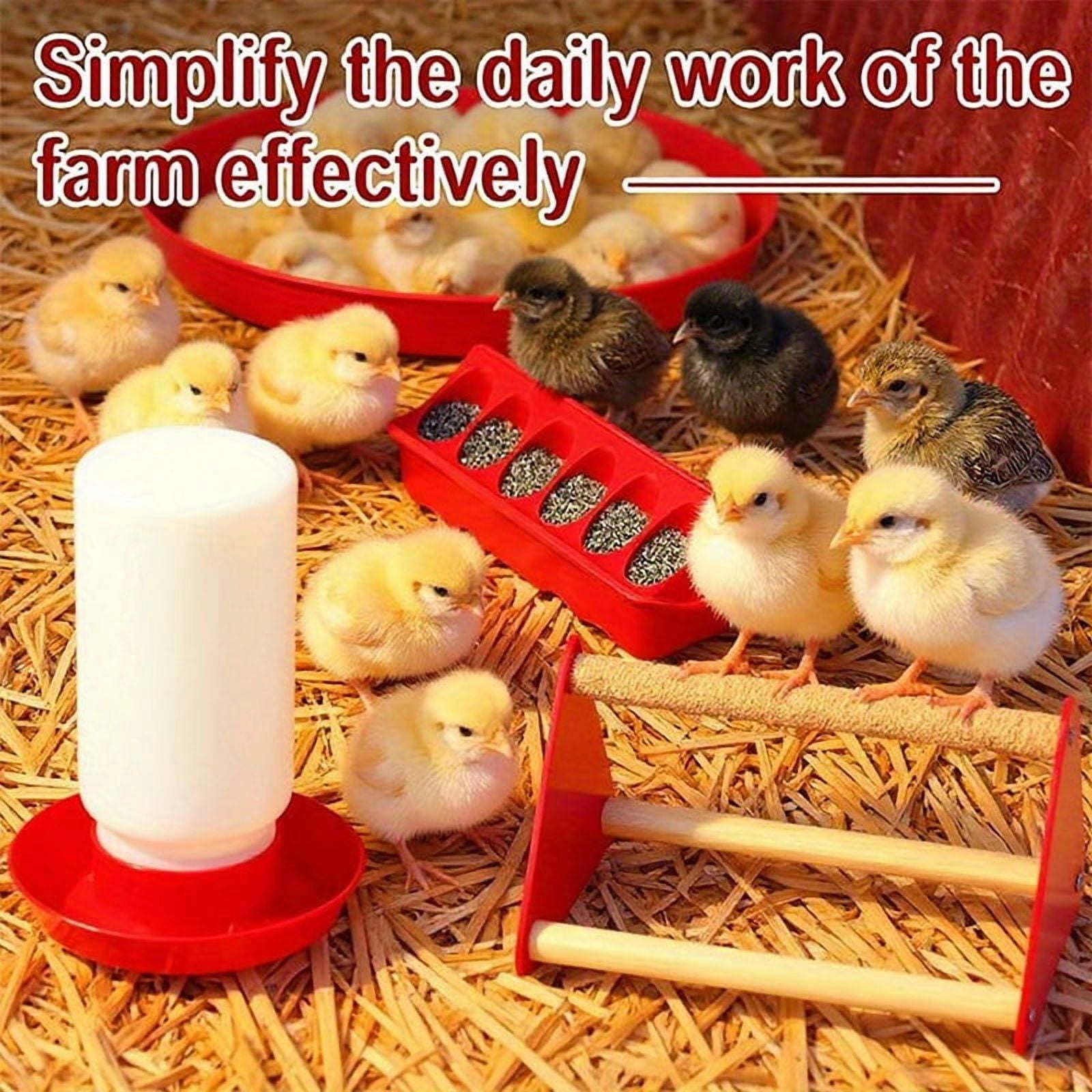 7pcs Chicken Coop Kit with Feeding Troughs Drinking Container and Racks ...