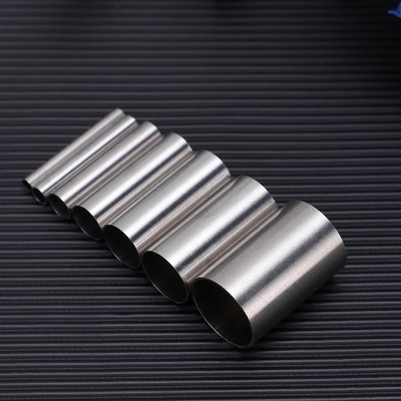 7-Piece Stainless Steel Set with Round Press Molds and Punch Tools for Pottery Crafting and Art Projects