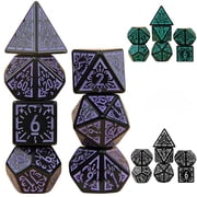7pcs DND Dice Set, Retro Polyhedral Dice, Table Game Dice Role-Playing RPG Dice, Purple