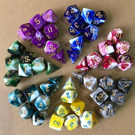 7pcs DND Dices, Polyhedral Table Game Dice Role-Playing RPG Dice, Red