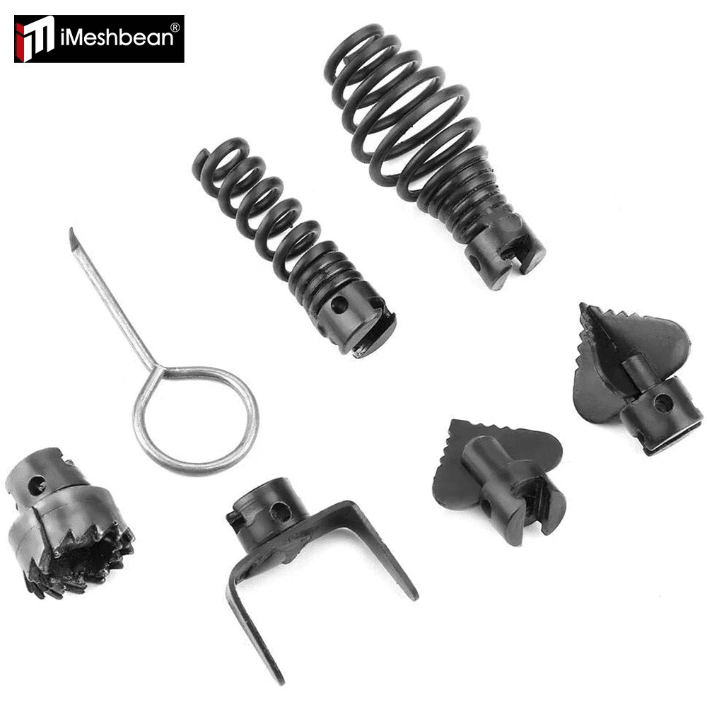 iMeshbean 7-Piece Cutter Set 16mm Manganese Steel  Drain Cleaner Plumbing Snake Tool Cable Auger Clog Sewer Pipe