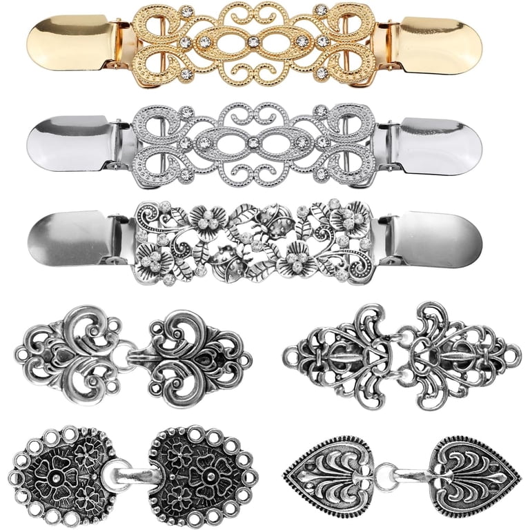 dress cinch clips Bronze Buckle & Black Leather Clip for Dress, Cardigan  East Of These cloak clip Cinch Clips for Dress Women