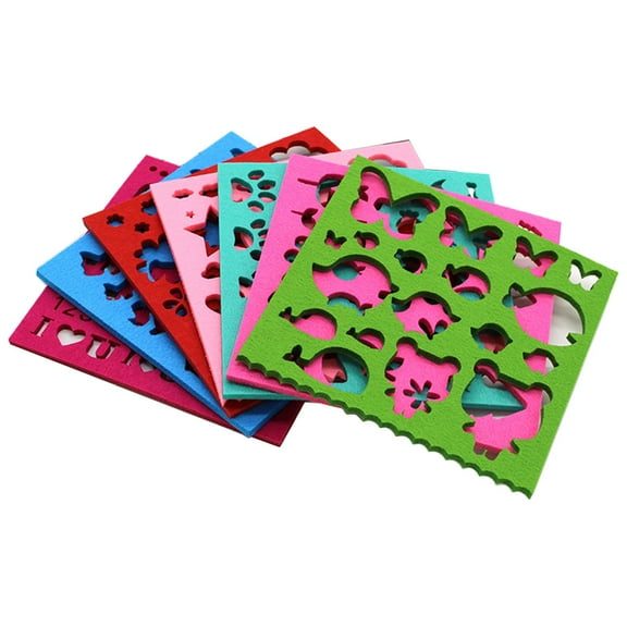 7pcs Felt Mold Needle Felting DIY Craft Stencil Applique Handicraft Woolen Felting Shaping Mould Sewing Accessories