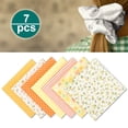 thumbnail image 1 of 7pcs Floral Cotton Fabric Precut Squares, TSV 20 x 20'' Quilt Squares for Patchwork, Sewing & DIY Projects, 1 of 6