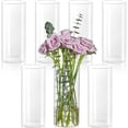 thumbnail image 1 of 7pcs Glass Cylinder Vases for Centerpieces - 8 Inch Tall Glass Vases for Flower, Clear Flower Vase Bulk Floating Candle Vase for Table Centerpiece Wedding Home Décor, 1 of 15