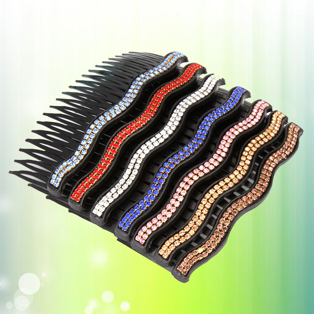 7pcs Hair Clip Combs Rhinestone Comb Hair Clip Wedding Bridal Hair