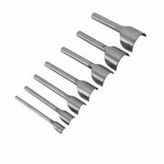 7pcs Half Round U Shaped Punch Cutter Set for Crafts, Leathercraft, Leather Punching Tools 10-40mm
