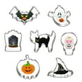 thumbnail image 1 of 7pcs Halloween Cookie Cutters Stainless Steel Halloween Baking Mold for Party, 1 of 9