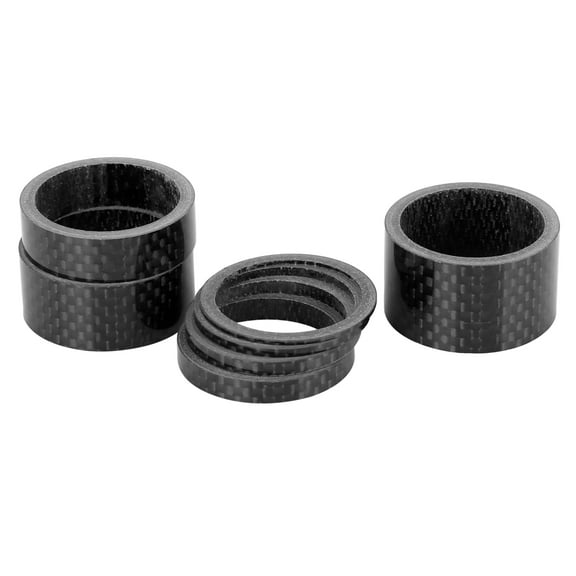 7pcs Headset Spacer Carbon Fiber Handlebar Stem Spacers Fit 1 1/8 Inch Stem for Cycling Bicycle Bike 1 2 3 5 10 15 20mm