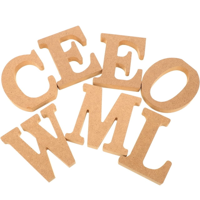 7pcs Individual Wooden Letters Table Centerpiece Decors Wedding Word Statues