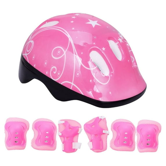 7pcs Kids Protective Gear Set with Helmet, Knee Pads and Elbow Pads with Wrist Guards, Protective Gear for Skateboard Skating