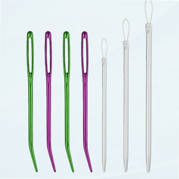 7pcs Large Eye Sewing Needles, Large Eye Blunt Needles Stainless Steel Yarn Darning Needle Wool Needles Tapestry Needles Sewing Knitting Needles for Crochet Projects (3 Styles)