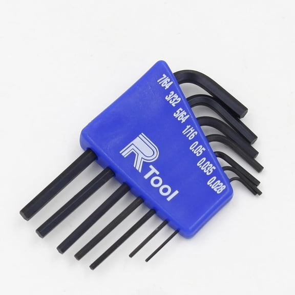 7pcs Mini Hex Key Allen Wrench Set (0.028"-7/64"), Small L Shaped Allen Key, Size 0.028", 0.035", 0.05", 1/16", 5/64", 3/32", 7/64" Micro Tool