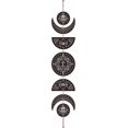 thumbnail image 1 of 7pcs Moon Phase Wall Hanging Boho Decor Wooden Wall Art Witchy Decor Rustic Black Wood Sign Decorative Modern Art Wall Spiritual for Bedroom Apartment Bar Living Room 6.3 x 37.1 Inch(Eye) Black, 1 of 7