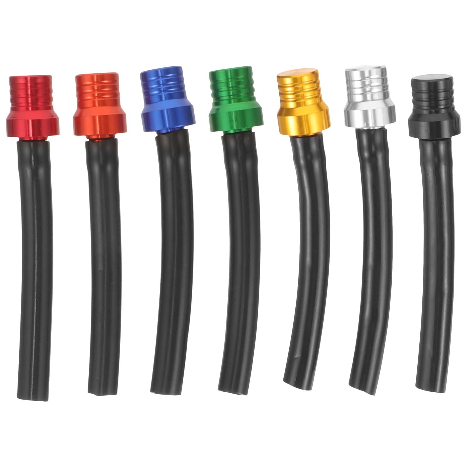 7pcs Motorbike Tank Gas Fuel Caps Motorcycle Vent Breather Hose Caps