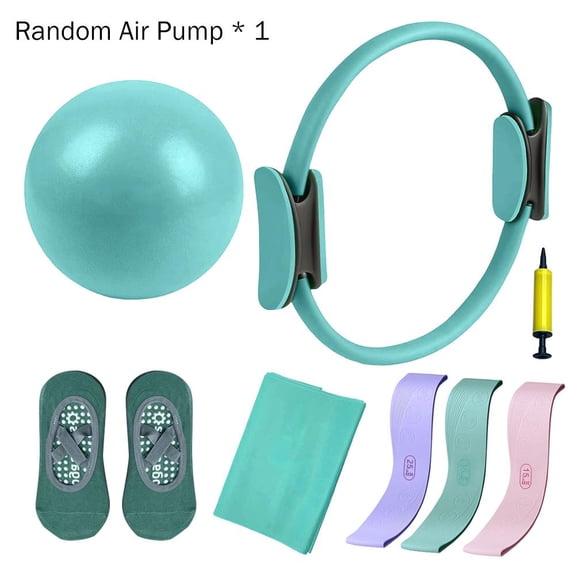 7pcs Pilates ring set, incl. Pilates ring, yoga ball, fitness band, tension ring, massage, suitable for home gym fitness equipment