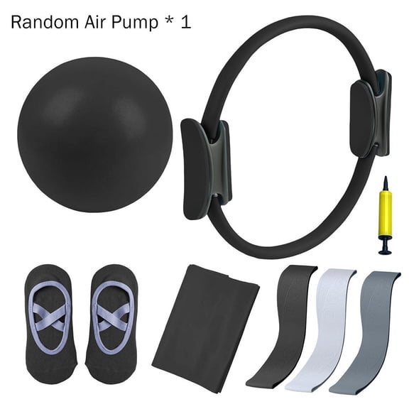 7pcs Pilates ring set, incl. Pilates ring, yoga ball, fitness band, tension ring, massage, suitable for home gym fitness equipment