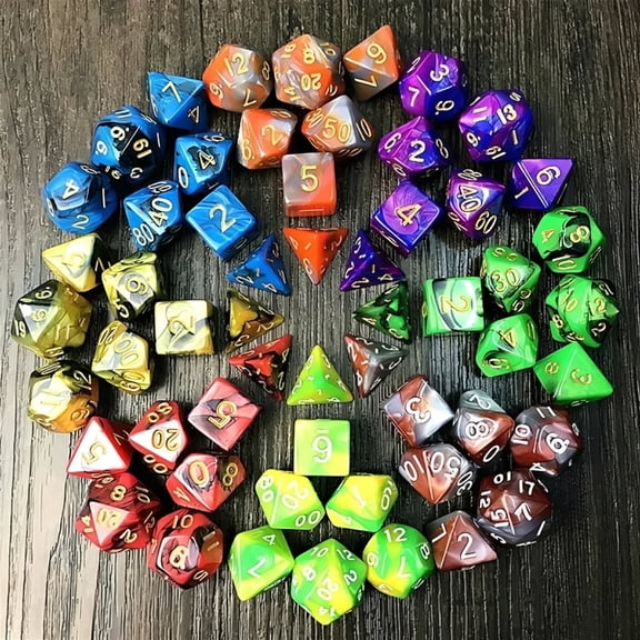 7pcs Polyhedral DND Dice Set, for DND RPG Dungeon and Dragons Table Board Roll Playing Games, Orange