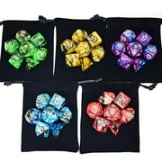 7pcs Polyhedral DND Dice Set, for DND RPG Dungeon and Dragons Table Board Roll Playing Games, Purple