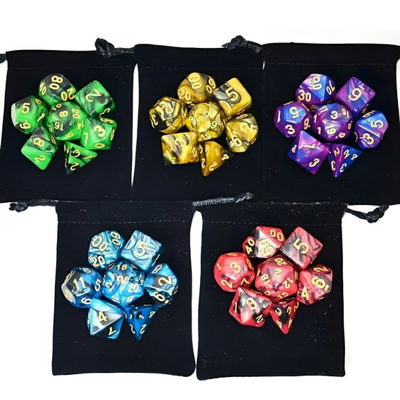 7pcs Polyhedral DND Dice Set, for DND RPG Dungeon and Dragons Table Board Roll Playing Games, Red