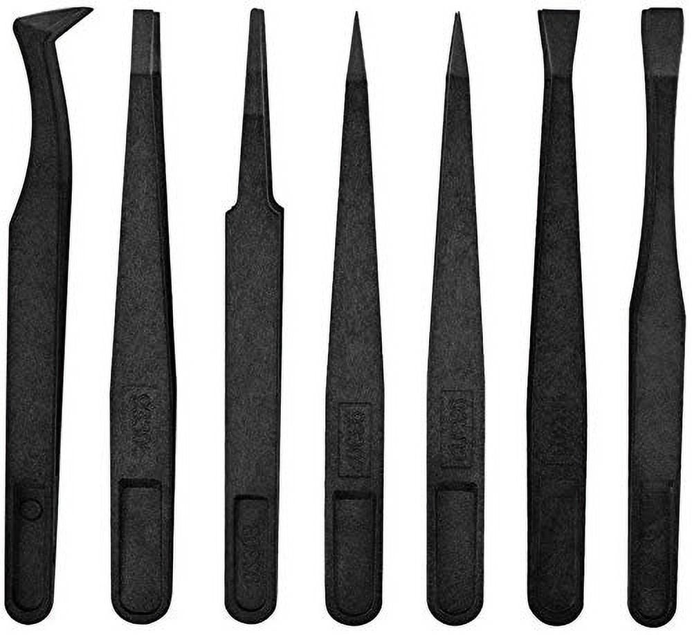 BE-TOOL Precision Tweezers with Fine Tip for Eyelash Jewelry Chip Stainless  Steel Silver 6 Choice 