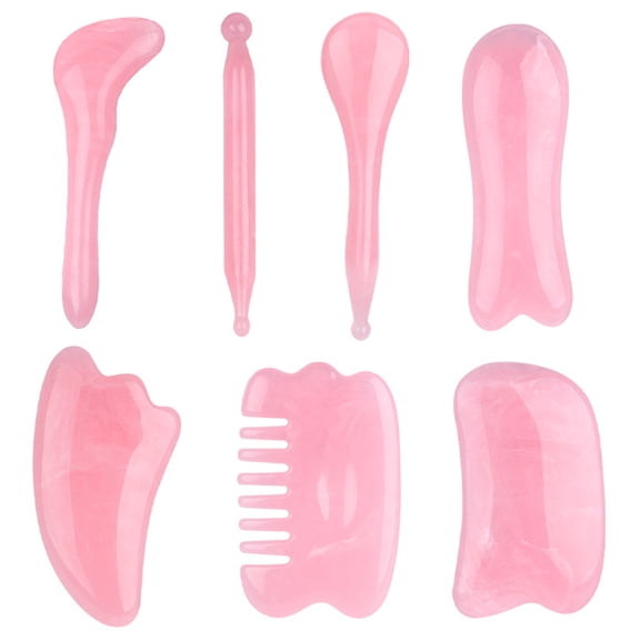 7pcs Resin Gua Sha Scraping Facial Massage Tools Kit SPA Scraping Massage Tool Be Used On The Chin Face Neck