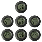Crazyview 7pcs Round Digital Humidity Gauge Monitor Reptile Terrarium Greenhouse Thermometer