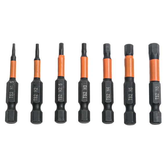 7pcs Screwdriver Bit 1/4inch Hexagon Shank Wrench Drill Bit Set H1.5-H6 Drill