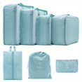 thumbnail image 1 of 7pcs Set Travel Packing Cubes, Portable Mesh Luggage Storage Bag, Underwear Clothes Organizer Bag With Shoes Bag, 1 of 17