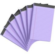 7pcs Small Legal Pads 5x8 Note Pads Purple Notepad College Ruled Notepad 5x8 Small Note Pad 5 x 8 Study Back 7 Pack Perforated 5x8 Legal Pad Narrow Ruled Purple Paper Pads 30 Sheets per Writing Pad