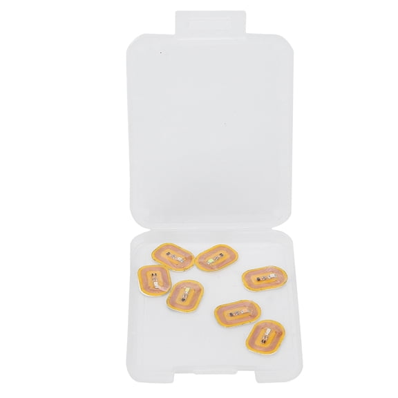 7pcs Smart NFC LED Light Nail Art Stickers Self Adhesive Intelligent Glowing Tips with Different Colors for Party Nightclub Social Media Interactions Showcase