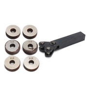 7pcs Steel Wheel Knurling Tool Set with 0.5mm 1mm 2mm Wheel Linear Pitch Knurl Lathe Cutter Wheel Knurling Set