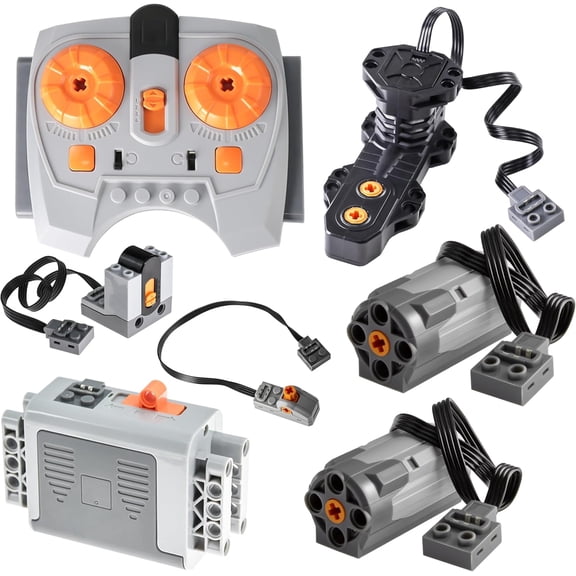 7pcs Technic-Motors PowerFunction Kit Monster-Motor AA Battery-Box-Switch IR-Receiver-Remote-Control