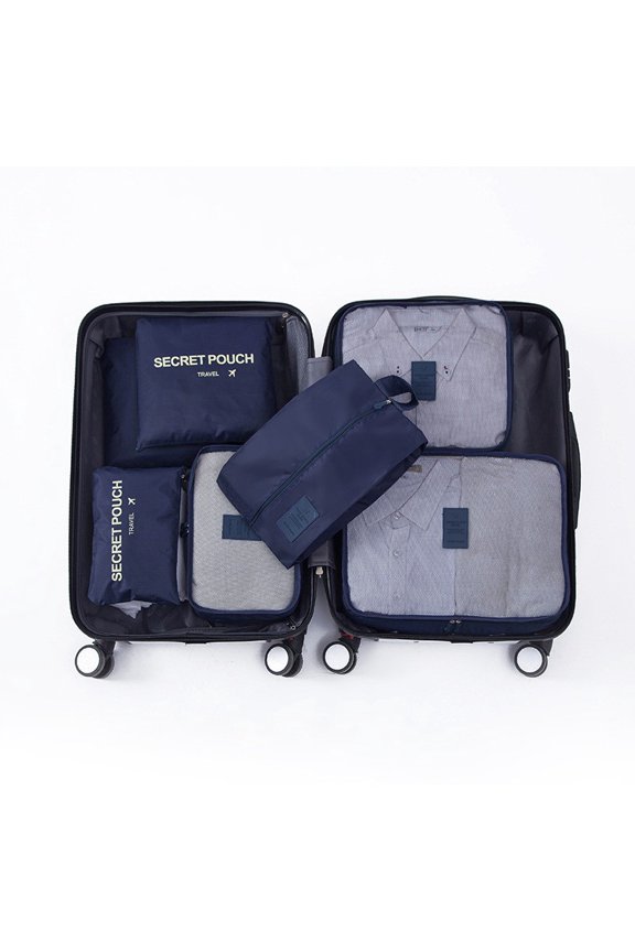 7pcs Travel Storage Bag Large Capacity Suitcase Storage Luggage Clothes Sorting Organizer Set Pouch Case Shoes Packing Cube